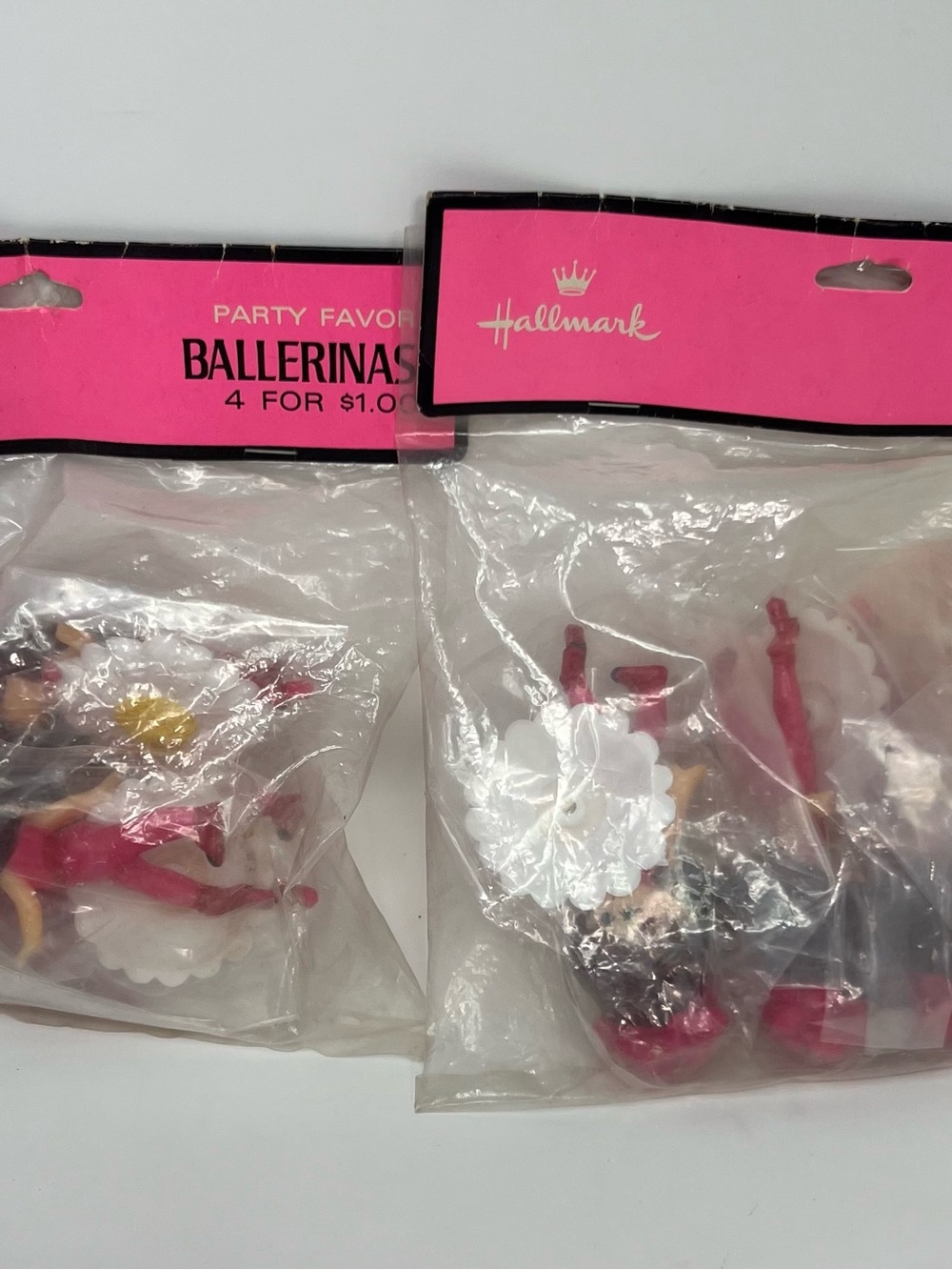 Vintage Hallmark Ballerina Party Favors Cake Toppers NOS Hong Kong Retro 2 Packs
